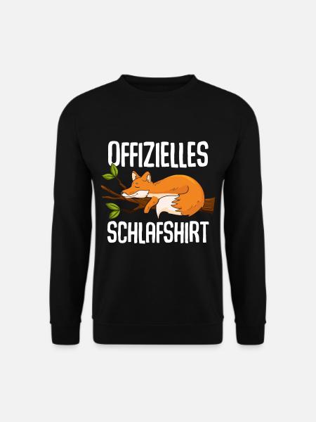 Offizielles Schlafshirt Fuchs - Unisex Pullover - Schwarz
