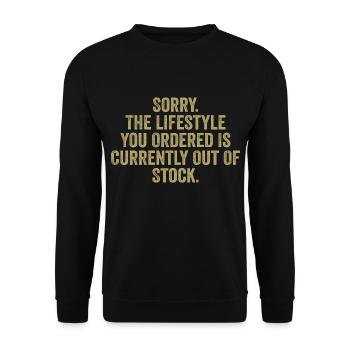 Entschuldigung, der von Ihnen bestellte Lebensstil ist derzeit nicht verfügbar - Unisex Pullover - Schwarz - Vorne - Alina (178cm) & Michal (187cm)
