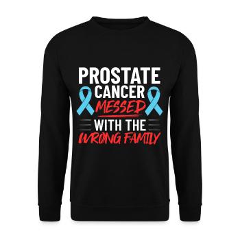 Prostate Cancer Prostate Cancer Chemo - Unisex Sweatshirt - black - Front - Alina (178cm) & Michal (187cm)