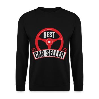 Slow Im A Car Salesman - Unisex Sweatshirt - black - Front - Alina (178cm) & Michal (187cm)