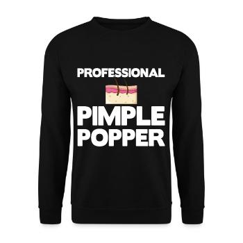 Dermatologie Hautpflege Haut Medizin Erkrankung - Unisex Pullover - Schwarz - Vorne - Alina (178cm) & Michal (187cm)