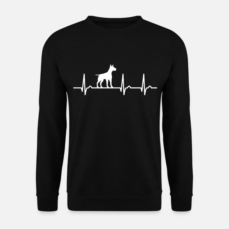 Ridgeback Herzkurve - Puls Hund Hundefan Haustier - Unisex Pullover - Schwarz