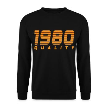 1980 quality | Color changeable - Unisex Sweatshirt - black - Front - Alina (178cm) & Michal (187cm)