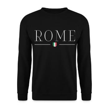 Rome, Italy Style Design T-Shirt - Unisex Sweatshirt - black - Front - Alina (178cm) & Michal (187cm)
