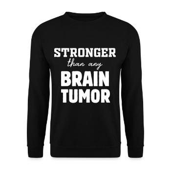 Hirntumor Stärker als jeder Hirntumor Krieger Neur - Unisex Pullover - Schwarz - Vorne - Alina (178cm) & Michal (187cm)