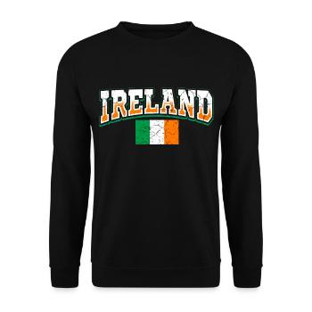 Ireland Fan - Unisex Sweatshirt - black - Front - Alina (178cm) & Michal (187cm)