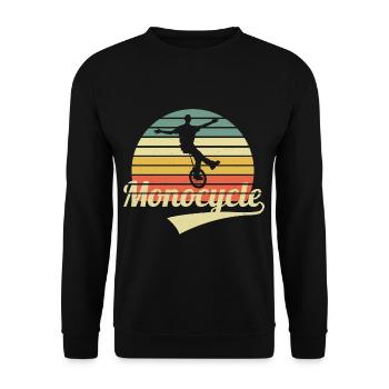 Einrad - Unisex Pullover - Schwarz - Vorne - Alina (178cm) & Michal (187cm)