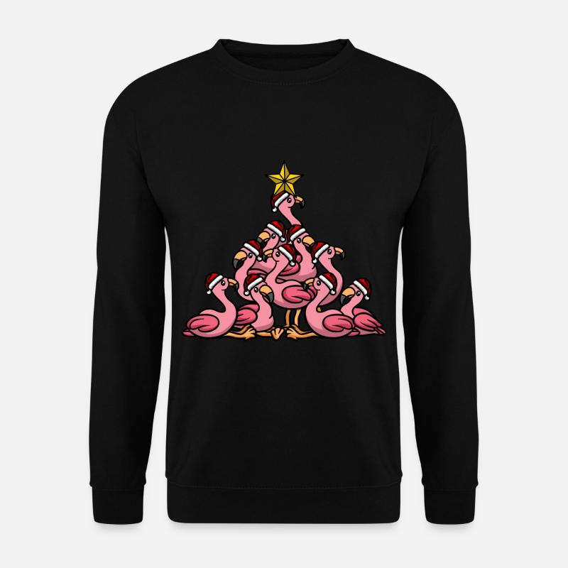 Flamingo Christmas Tree - Unisex Sweatshirt - black