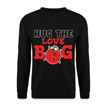 Hug The Love Bug - Unisex Sweatshirt - black - Front - Alina (178cm) & Michal (187cm)