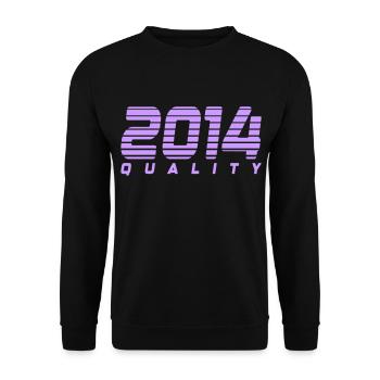 2014 quality | Farbe änderbar - Unisex Pullover - Schwarz - Vorne - Alina (178cm) & Michal (187cm)