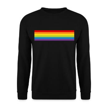 LGBT Pride Flag CSD Regenbogen Flagge Pride Month - Unisex Pullover - Schwarz - Vorne - Alina (178cm) & Michal (187cm)