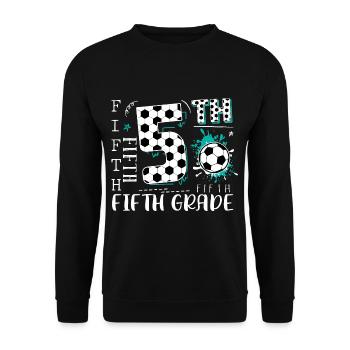 5th Grade Football - Unisex Sweatshirt - black - Front - Alina (178cm) & Michal (187cm)