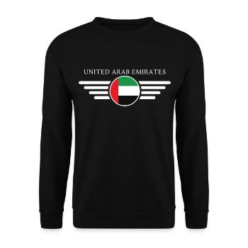 United Arab Emirates Style Design T-Shirt - Unisex Sweatshirt - black - Front - Alina (178cm) & Michal (187cm)