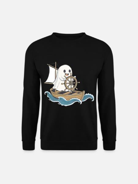 Geist Segler Halloween - Unisex Pullover - Schwarz
