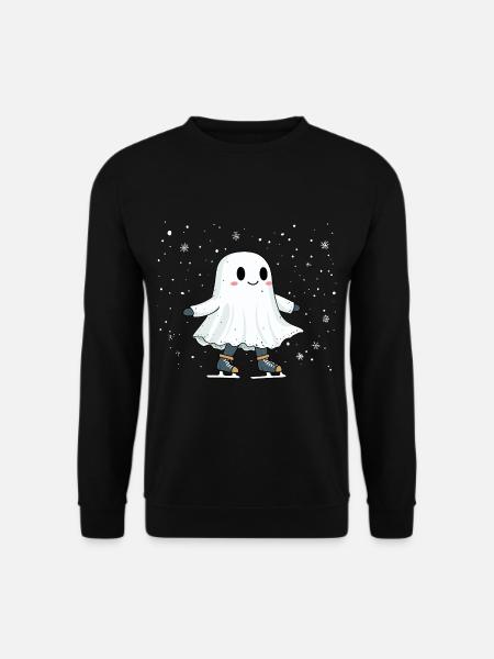 Geist auf Schlittschuhe - Unisex Pullover - Schwarz