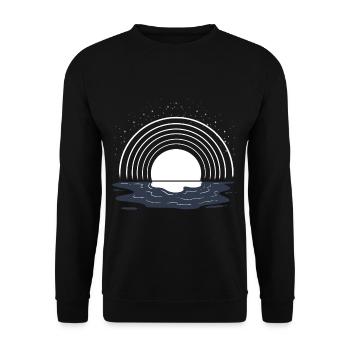 Vinyl Schallplatten Plattensammler Platte - Unisex Pullover - Schwarz - Vorne - Alina (178cm) & Michal (187cm)