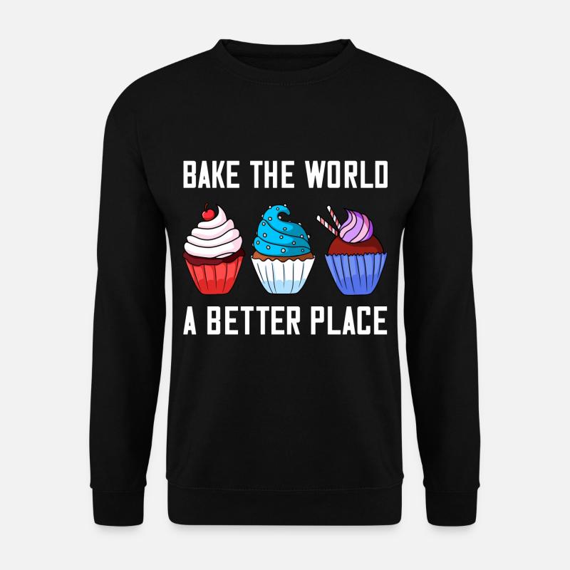 Cupcake Backen Bäckerei Bäcker Kuchen - Unisex Pullover - Schwarz