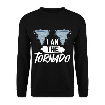 Tornado Wirbelsturm Meteorologe Hurrikan - Unisex Pullover - Schwarz - Vorne - Alina (178cm) & Michal (187cm)