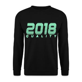 2018 quality | Farbe änderbar - Unisex Pullover - Schwarz - Vorne - Alina (178cm) & Michal (187cm)
