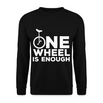 One Wheel Is Enough - Unisex Pullover - Schwarz - Vorne - Alina (178cm) & Michal (187cm)