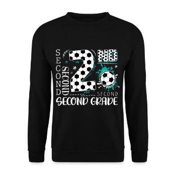 2nd Grade Football - Unisex Sweatshirt - black - Front - Alina (178cm) & Michal (187cm)
