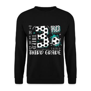 3rd Grade Football - Unisex Sweatshirt - black - Front - Alina (178cm) & Michal (187cm)