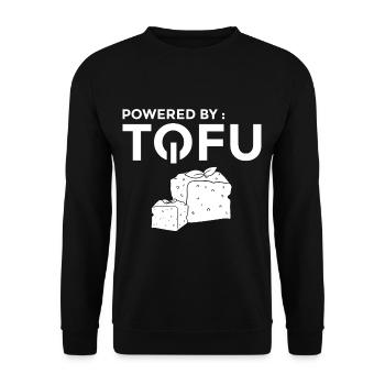 Tofu Soy Soy bean Vegan Vegan - Unisex Sweatshirt - black - Front - Alina (178cm) & Michal (187cm)
