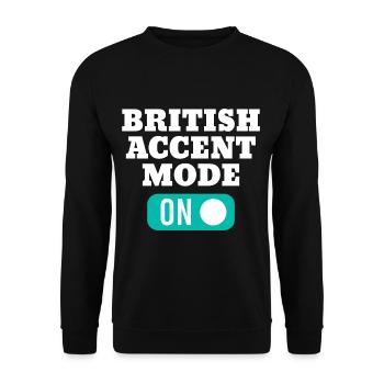British accent mode for native English - Unisex Sweatshirt - black - Front - Alina (178cm) & Michal (187cm)
