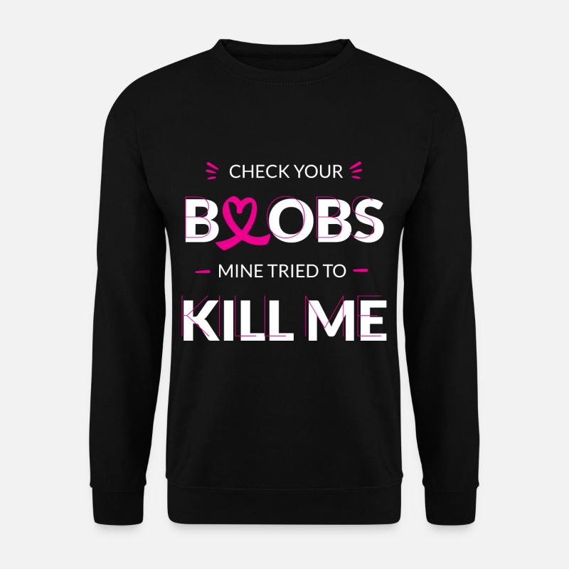 Brustkrebsvorsorge - Unisex Pullover - Schwarz