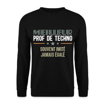 professeur de technologies prof de techno souvent - Sweat-shirt Unisexe - noir - Devant - Alina (178cm) & Michal (187cm)