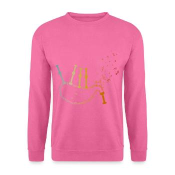 Dudelsack Sackpfeife Musiknoten Dudelsackspieler - Unisex Pullover - Pink - Vorne