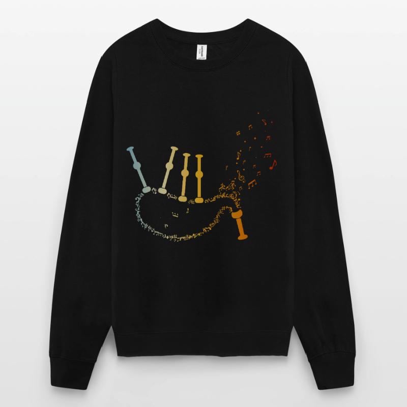 Cornemuse Musique Notes Cornemuse Joueurs de cornemuse Sweat-shirt Unisexe