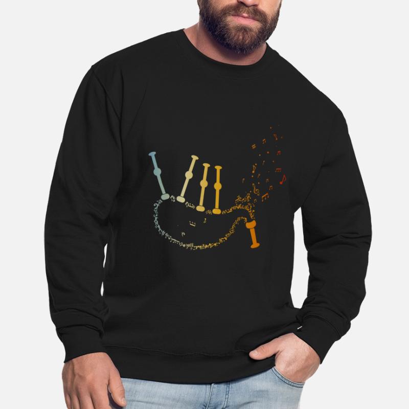 Cornemuse Musique Notes Cornemuse Joueurs de cornemuse Sweat-shirt Unisexe
