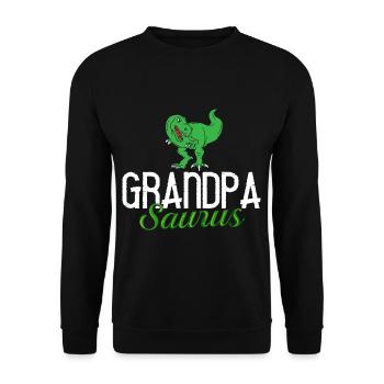 Grand-père dinosaure Grand-père Saurus Opasaurus - Sweat-shirt Unisexe - noir - Devant - Alina (178cm) & Michal (187cm)