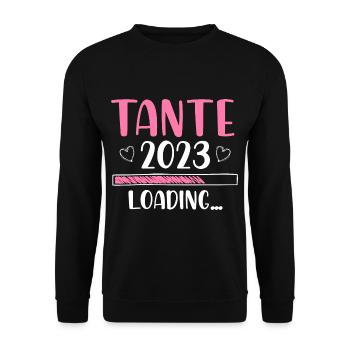 Tante 2023 Loading - Unisex Pullover - Schwarz - Vorne - Alina (178cm) & Michal (187cm)