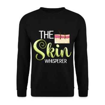 Dermatologie Hautpflege Haut Medizin Erkrankung - Unisex Pullover - Schwarz - Vorne - Alina (178cm) & Michal (187cm)