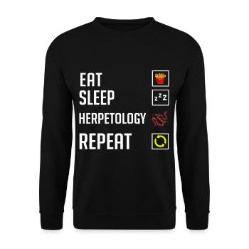 Herpetology Reptiles Herpetologist Lizards - Unisex Sweatshirt - black - Front - Alina (178cm) & Michal (187cm)