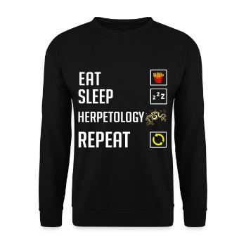 Herpetology Reptiles Herpetologist Lizards - Unisex Sweatshirt - black - Front - Alina (178cm) & Michal (187cm)