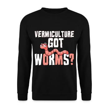 Vermiculture Got Worms - Unisex Pullover - Schwarz - Vorne - Alina (178cm) & Michal (187cm)