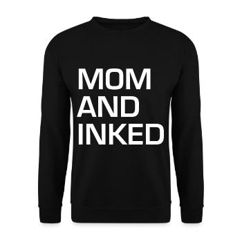Tattooed Mom and Inked Pretty Women Skin Artificial - Unisex Sweatshirt - black - Front - Alina (178cm) & Michal (187cm)