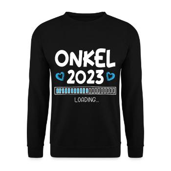 Onkel 2023 Loading - Unisex Pullover - Schwarz - Vorne - Alina (178cm) & Michal (187cm)