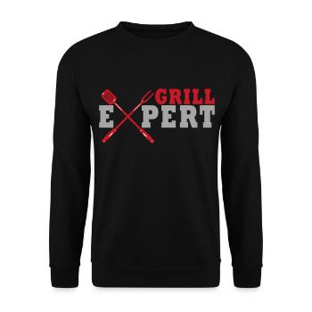 Grill Expert | Colors changeable - Unisex Sweatshirt - black - Front - Alina (178cm) & Michal (187cm)