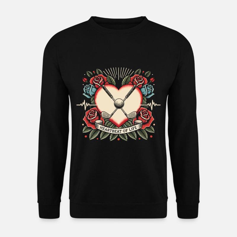 Herzschlag Golf - Unisex Pullover - Schwarz