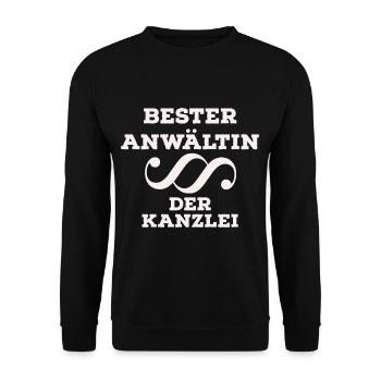 Anwältin - Unisex Pullover - Schwarz - Vorne - Alina (178cm) & Michal (187cm)