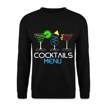 Cocktail - Unisex Sweatshirt - black - Front - Alina (178cm) & Michal (187cm)