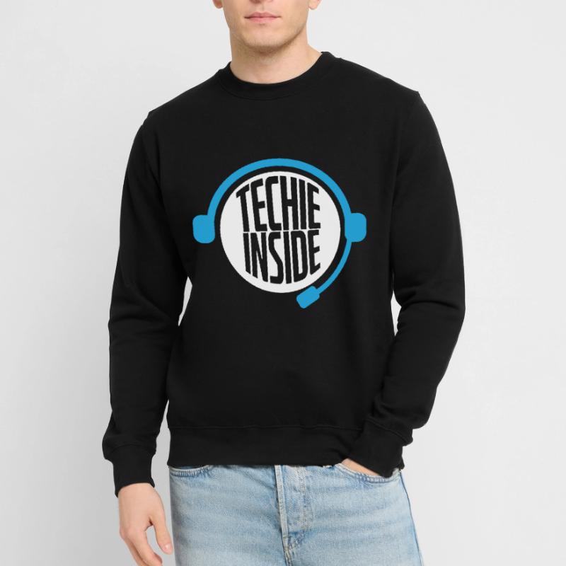 Techie Inside Tech Support Headset Unisex Sweatshirt