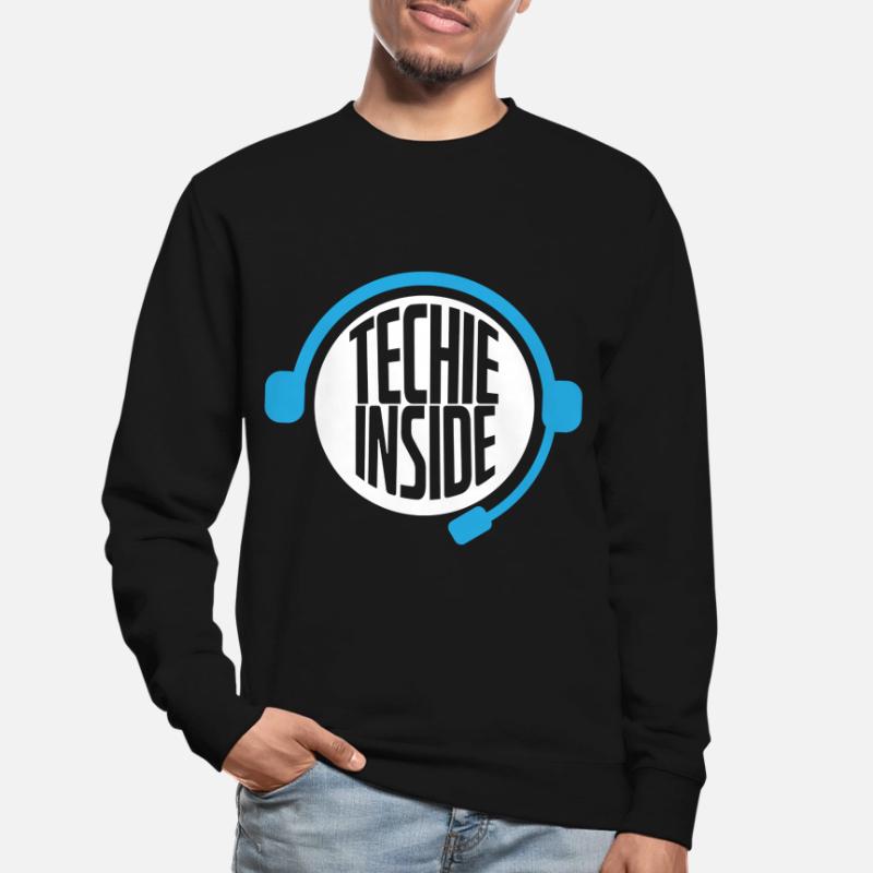 Techie Inside Tech Support Headset Unisex Sweatshirt
