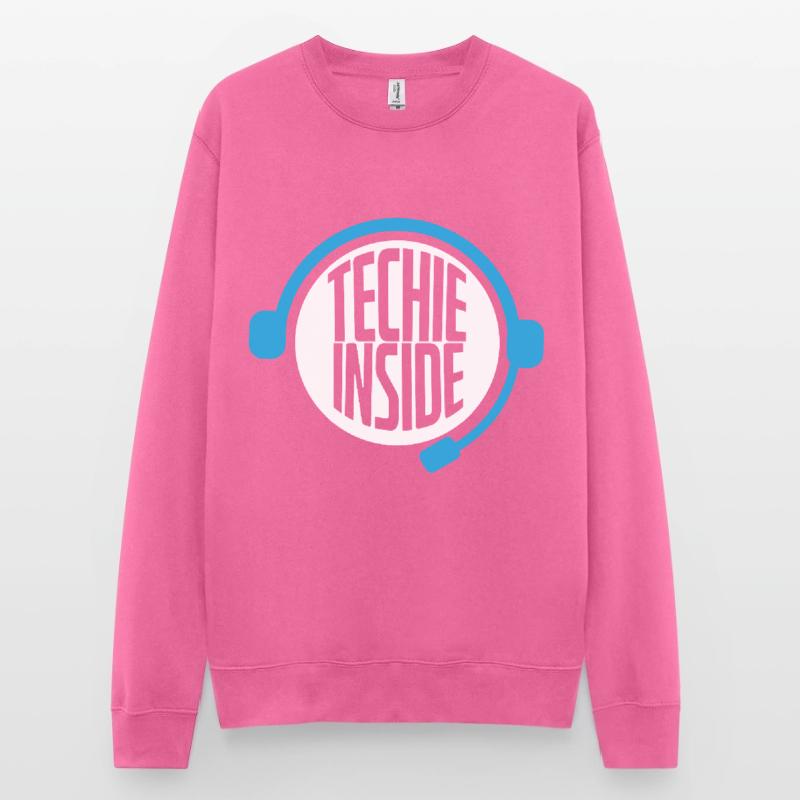 Techie Inside Tech Support Headset Unisex Sweatshirt