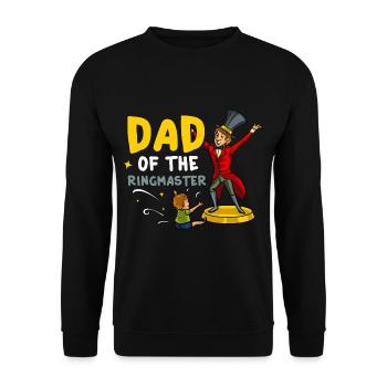 Circus Birthday Party Papa Theme Ringmaster - Unisex Sweatshirt - black - Front - Alina (178cm) & Michal (187cm)