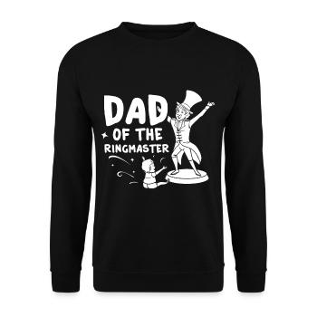 Circus Birthday Party Papa Theme Ringmaster - Unisex Sweatshirt - black - Front - Alina (178cm) & Michal (187cm)